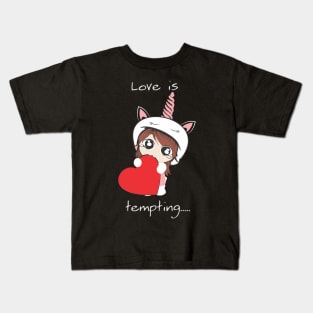 love is tempting Kids T-Shirt